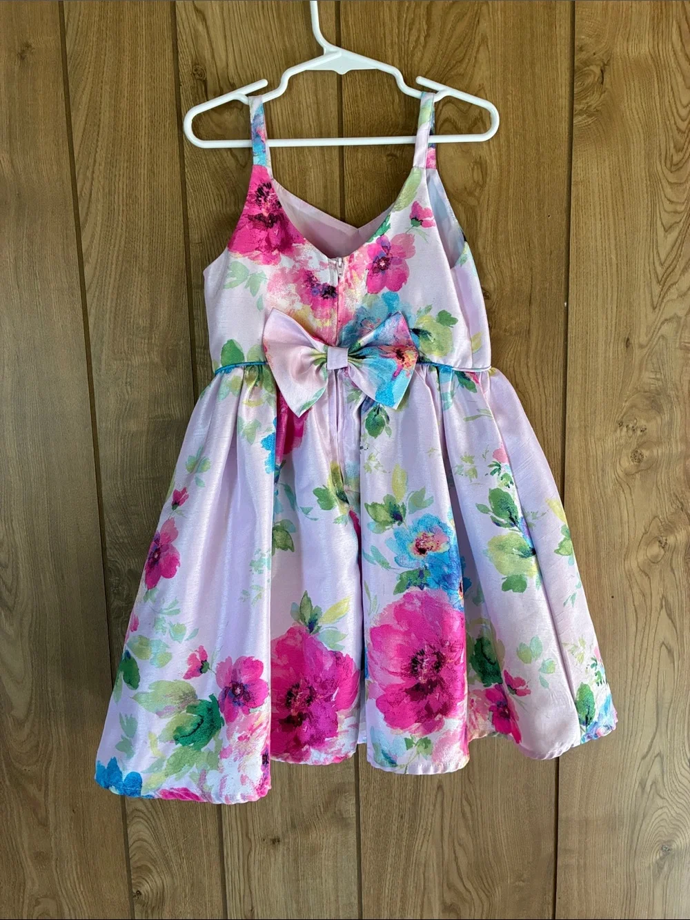 Cat & Jack Pink Floral Spaghetti-Strap Dress